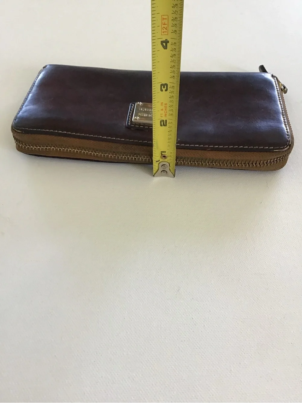 Vintage Dooney & Bourke Florentine Leather Zip Around Wallet Brown